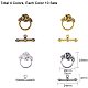 Pandahall elite 40 компл. 4 цвета антикварные тумблеры тибетский цветочный браслет ювелирная застежка для ожерелья браслет изготовление ювелирных изделий PALLOY-PH0005-40-NR-2