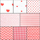 Tissu en coton avec des motifs de la Saint-Valentin DIY-WH0181-76-3