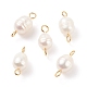 Ciondoli connettore perle di perle d'acqua dolce coltivate naturali PALLOY-JF01551-02-1