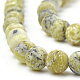 Brins de perles turquoise jaune naturel (jaspe) G-T106-297-2
