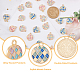 DICOSMETIC 90Pcs 3 Colors Enamel Mosaic Charms Gold Flat Round Charms Mosaic Quadrangle Pattern Charms Geometric Mosaic Charms Alloy Enamel Pendants for Jewelry Making ENAM-DC0001-29-4