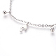 Bracelets de cheville en 304 acier inoxydable avec pendentif AJEW-O028-03P-2