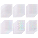 Olycraft 60 feuilles 6 styles feuilles de stratification holographique transparentes en plastique bopp STIC-OC0001-12-1