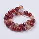 Faceted Round Dyed Natural Striped Agate/Banded Agate Beads Strands G-G581-14mm-M-2