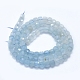 Chapelets de perles en aigue-marine naturelle G-D0013-33-2