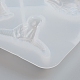 シリコンモールド  レジン型  UVレジン用  エポキシ樹脂ジュエリー作り  ホワイト  146x142x18mm DIY-G017-C01-3