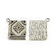 Supports zinc pendentif en strass alliage de style tibétain TIBEP-R334-178AS-RS-1