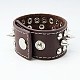 Mixed Style Punk Rock Leather Bracelets BJEW-G043-1-3