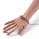 Bracelets de perles tressées en corde de polyester ciré BJEW-JB05065-01-4