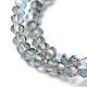 1 brin facetté bicône plein perles de verre plaqué brins X-EGLA-J026-3mm-F10-2