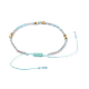 Bracelets de perles tressées en fil de nylon ajustable BJEW-JB04379-05-3