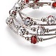 Cinq boucles de bracelets en verre à facettes BJEW-JB04135-03-2