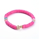 Handmade Polymer Clay Heishi Bead Stretch Bracelets BJEW-JB05090-03-1