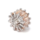 Perles de placage en laiton avec zircone cubique de micro pave KK-C019-01P-3