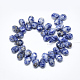 Fili di perle di diaspro macchia blu naturale G-S357-C01-06-2