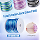 Superfindings 5 rouleaux 5 couleurs cordon de fil de nylon teint par segment NWIR-FH0001-04A-2