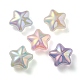UV Plating Rainbow Iridescent Imitation Jelly Acrylic Beads OACR-C007-07-1