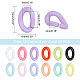 Pandahall elite 960 pz 12 anelli di collegamento in acrilico opaco di colore OACR-PH0001-81-4