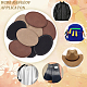 FINGERINSPIRE 9PCS Oval Leather Patch for Hats (Black DIY-FG0003-47-7