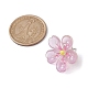 Flower Resin Cabochon Map Pins AJEW-TB00007-3