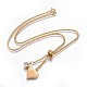 304 Stainless Steel Pendant Necklaces NJEW-P252-03G-1