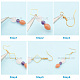 Ensembles de fabrication de boucles d'oreilles en pierres précieuses Sunnyclue DIY DIY-SC0013-14-7