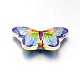 Butterfly Alloy Enamel Beads ENAM-N045-40E-2