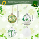 Dekorationen mit Kugelanhängern aus Kunststoff und Polyester zum Thema St. Patrick's Day AJEW-WH0299-34-2