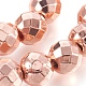 Chapelets de perles hématite électrolytique synthétique sans magnétique G-E498-03B-1