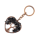 Porte-clés pendentif en obsidienne naturelle HEAR-PW0001-148B-1