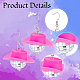 6 Pairs Plastic Cap with Glass Disco Ball Dangle Earrings & 1Pc Pendant Necklace SJEW-AN0001-10-3