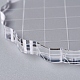 アクリルスタンピングブロックツール  グリッド線付き  装飾的なスタンプブロック  スクラップブッキング工芸品作成用  花  透明  70x7mm OACR-WH0003-26C-2