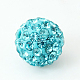 Polymer Clay Rhinestone Beads RB-H284-6MM-Half-202-1