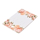 Tarjetas de exhibición de joyería de papel floral rectangular con orificio para colgar CDIS-C004-08D-3