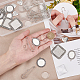 SUNNYCLUE 1 Box 65Pcs Wedding Bouquet Charms Memorial Picture Charm Oval Round Square Brooch Pins Glass Cabochons Silver Heart Charm for Jewelry Making Charms Women Men DIY 10Pcs Brooches Supply DIY-SC0019-48-3