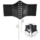 Wadorn 1pc cinture corsetto elastiche larghe in pelle pu AJEW-WR0002-01A-1
