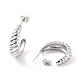 304 Stainless Steel Croissant Stud Earrings for Women EJEW-F280-08P-2
