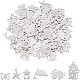 UNICRAFTALE About 84Pcs Monkey & Rabbit & Bear with Heart & Dolphin & Starfish & Butterfly 6 Mixed Animal Shapes Pendants 304 Stainless Steel Charms Hypoallergenic Laser Cut Pendants for DIY Jewelry STAS-UN0026-84-1
