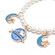 Set di braccialetti elasticizzati con perline di perle di conchiglia stile 3 pz 3 e semi di vetro BJEW-JB08705-01-8