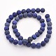 Lapis lazuli naturale perle tonde fili G-D660-6mm-2