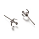 Accessoires des clous d'oreilles en 304 acier inoxydable STAS-H130-18C-P-2