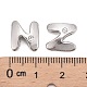 Letter Slider Beads for Watch Band Bracelet Making ALRI-O012-N-NR-3