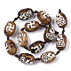 Tibetan Style dZi Beads Strands TDZI-R001-03C-2