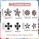 Hobbiesay 8 pz 4 stile fiocco di neve e applicazioni di strass artigianali a forma di croce e stella PATC-HY0001-17-2