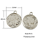 De style tibétain pendentifs de pièces en alliage TIBEP-GC001-AS-NR-1