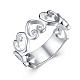 Los anillos de dedo de bronce hueco del corazón de moda para las mujeres RJEW-BB12345-7-1