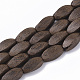 Undyed & Natural Wenge Wood Beads Strands WOOD-T024-024-1