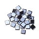電気めっきガラスクリスタルモザイクタイルカボション  工芸品用  スムーズ  正方形  マリンブルー  15x15x4.2mm、約92個/袋 GLAA-G073-B03-1