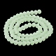 Hebras de cuentas de vidrio de color sólido de imitación de jade EGLA-A034-J8mm-MD01-4
