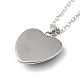 Glass Heart with Cloud Pendant Necklace NJEW-H165-01C-3